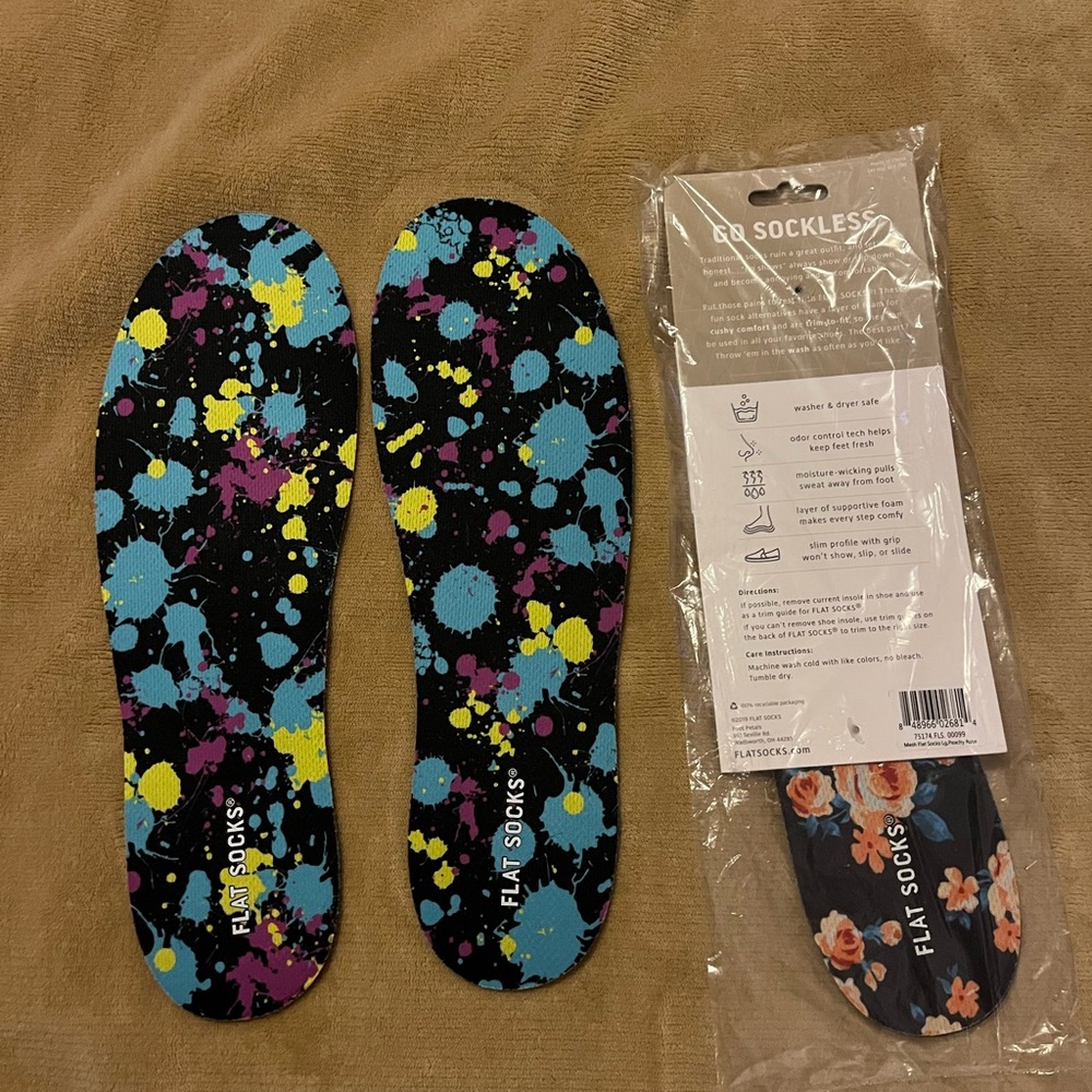 3 pairs Flatsocks insoles for Rothy’s, Tieks, etc.